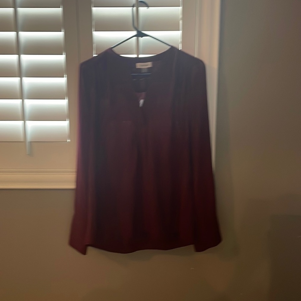 Work blouse, polyester and spandex